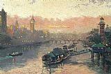 London At Sunset by Thomas Kinkade